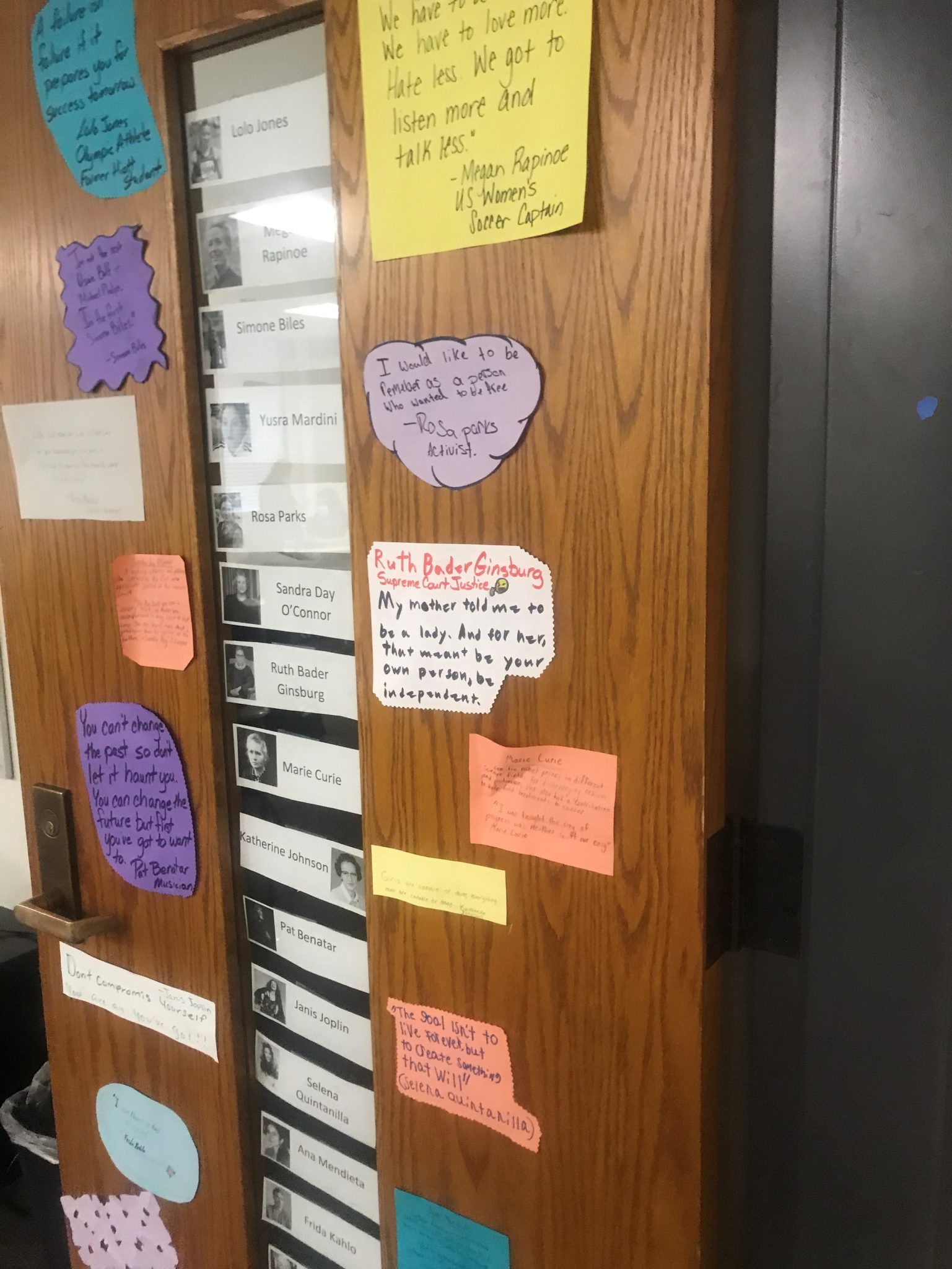 Women's History Month Door Decorations - Hiatt Middle School