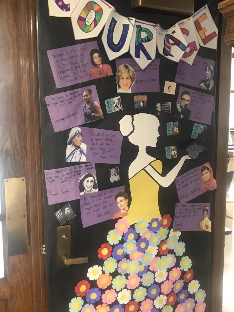 Women's History Month Door Decorations - Hiatt Middle School